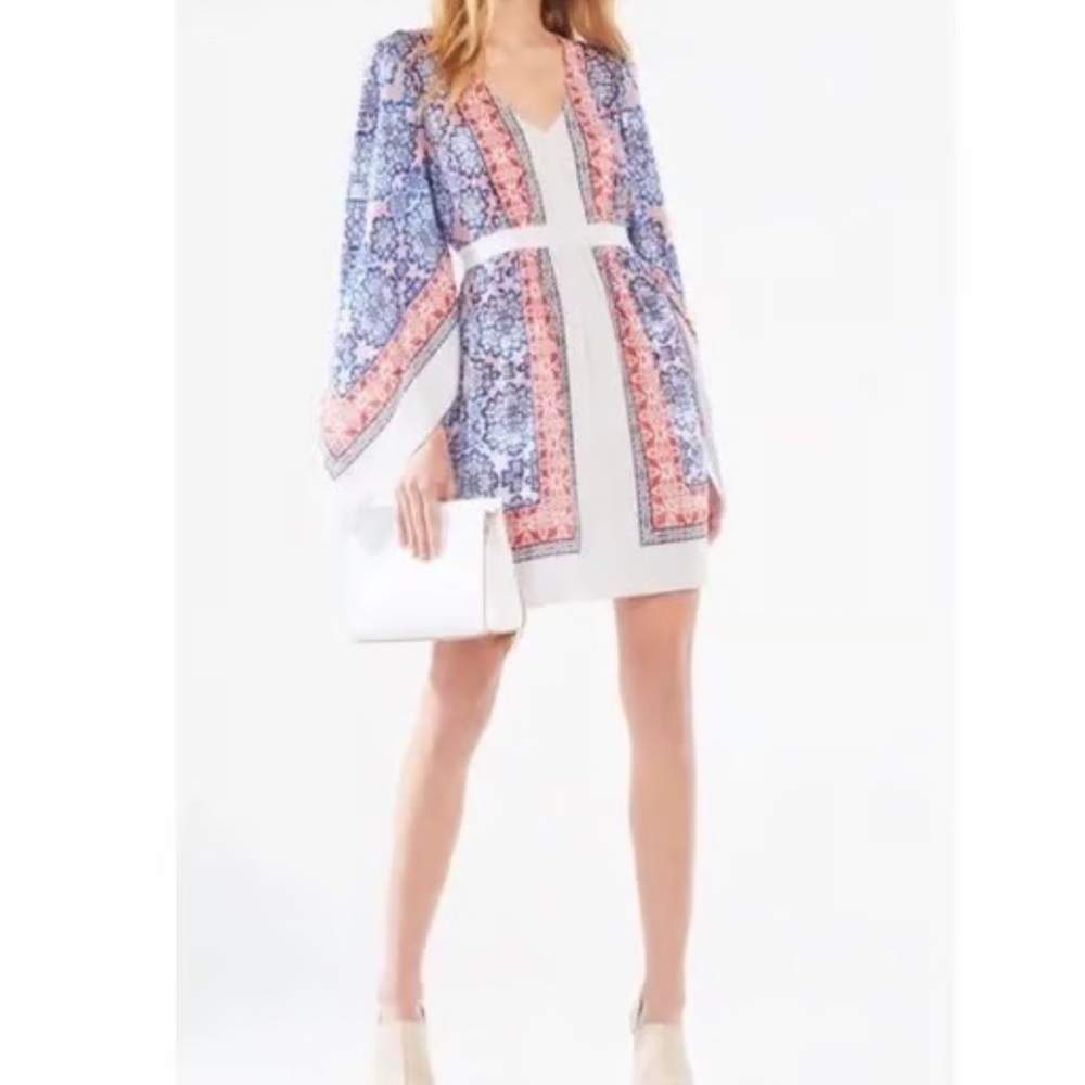 Bcbgmaxazria Jenissa Blossoms Kimono Sleeve Dress | Size Small